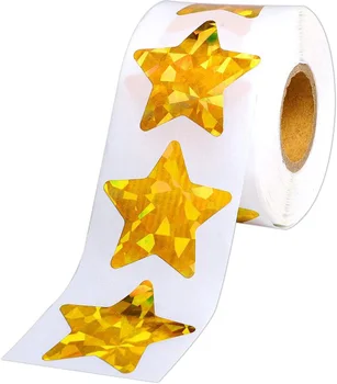 1,5-инчов стикер с една звезда, лазерни етикети, декорация детски подаръци, аксесоари за опаковане на сватбени партита