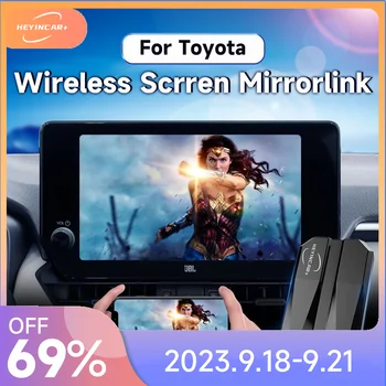 2023 HEYINCAR Безжичен екран Mirrorlink Адаптер Android Auto Apple CarPlay за Toyota RAV4 Camry, Corolla Crown Highlander Tacom