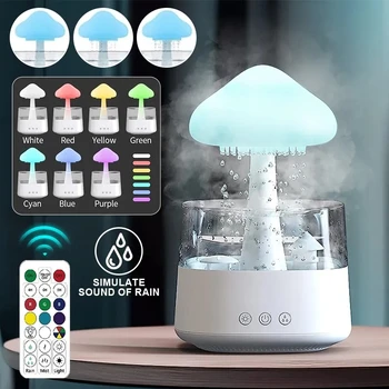 450 мл Гъбена Дъждовна Овлажнител на Въздуха Дождевое Облак Дизайн Цветни лека нощ Ароматни Дифузор USB Въздушен Дифузор Туманообразователь Машина