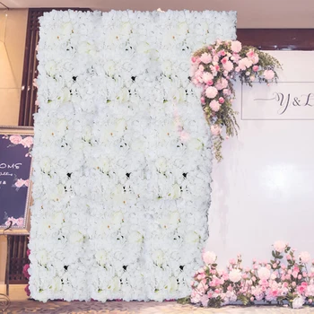 6x Стенни панела с изкуствено цвете, букет хортензия, декор за сватбени партита, стенни панела 40 *60 см