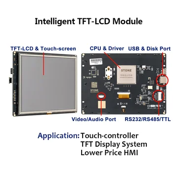8-инчов интелигентен TFT-LCD модул, 8-инчов пълноцветен LCD дисплей