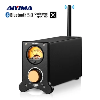 AIYIMA Audio А02 TPA3116 Bluetooth Усилватели на мощност VU-Meter Amplificador Домашен Стерео Усилвател Говорител, Усилвател на Звука APTX-HD 100Wx2