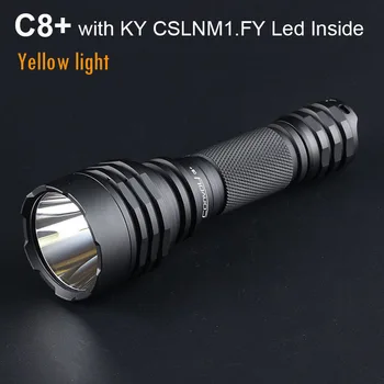 Convoy C8 Plus с KY CSLNM1.ФГ Оранжево-жълта светлина Linterna LED Lanterna Мощен Тактически фенер фенер-светкавица