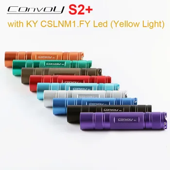 Convoy S2 Plus с KY CSLNM1.ФГ Оранжево-жълта светлина Led Фенерче Linterna 18650 Фенерче-светкавица Тактически Преносим Фенер