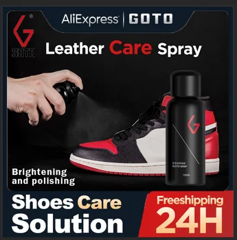 GOTO Спрей за грижа за кожата на обувки, средство за грижа за течно масло, безцветен общ лак, защита от гънки маратонки освежаваща военновъздушни сили