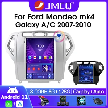 JMCQ Android 11 Автомагнитола за Ford Mondeo mk4 Galaxy A/C 2007-2010 Мултимедия Видео 2Din 4G Carplay Навигация Главното устройство