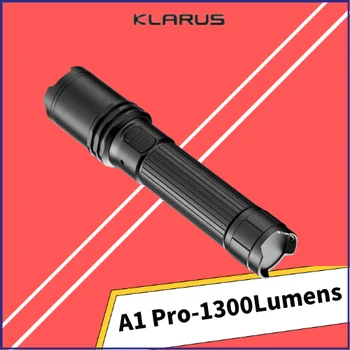 Klarus A1 Pro 1300 Лумена Type-C, Акумулаторна батерия Led Фенерче с Обхват на лъча 280 м, Тактически Фенер С батерия 18650 2600 mah