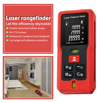 Laser Rangefinder Distance Meter 60M 40M 80M 100M Rangefinder Laser Tape Range Finder Building лазерен далекомер