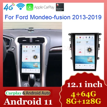 LCD сензорен Екран За Ford Mondeo Fusion MK5 2013-2019 GPS Навигация Стерео Carplay AndroidAuto Автомобилен Мултимедиен Плеър с Android
