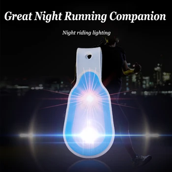 Led фенерче за бягане на открито, богат на функции сигнална лампа, нощно осветление, хендсфри, скоба в магнит за дрехи, лека нощ