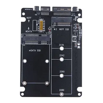 M. 2 NGFF SSD SATA 3.0 карта адаптер MSATA SSD SATA 3.0 Странично за Карти 2 в 1 Конвертор Карта адаптер