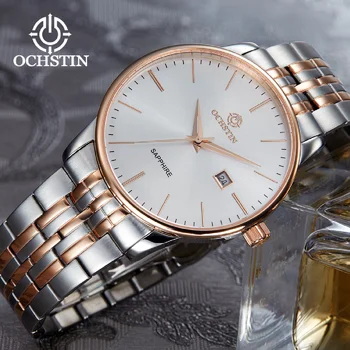 OCHSTIN Влюбените Watch Оригинал за мъже, бизнес дами, модни ежедневни водоустойчив кварцов мъжки ръчен часовник от неръждаема стомана, двойка