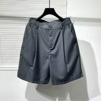 Owen Seak / мъжки ежедневни панталони-зреещи, памучен мъжки дрехи в готически стил, спортни панталони, летни дамски панталони с дължина до коляното, свободни черна къса размери XL