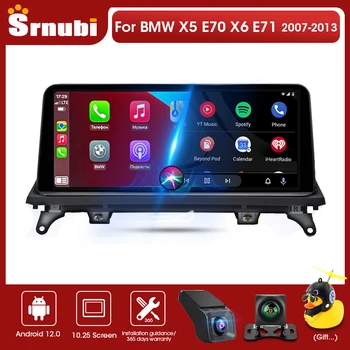Srnubi Android 11,0 Автомобилен Радиоприемник за BMW X5 E70 X6 E71 2007-2013 CIC NBT 2Din 10,25