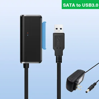 USB SATA 3 Кабел Sata към USB 3.0 Адаптер 5 Gbit/с Поддръжка на 2,5/3,5-Инчов Външен SSD HDD Адаптер за Твърд диск Sata 3,5 3 да се Адаптира към USB PC