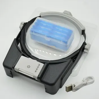 USB Акумулаторна Светодиодна Лампа за Осветление Главоболие Лупа Бижу лента за глава Лупа За Ремонт Точки Лупа За Четене 1.5 x 2x 2.5 x 3.5 x