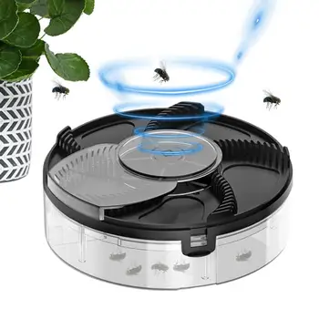 Автоматична капан за мухи, акумулаторна в помещението чрез USB, въртящо се автоматично устройство за улов на мухи, въртящи се на капан за контрол отбраковки мухи