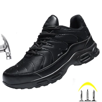 Защитни обувки на въздушна възглавница Diansen, мъжки защитни обувки от удари и пробиви, работни обувки, лека удобни мъжки обувки