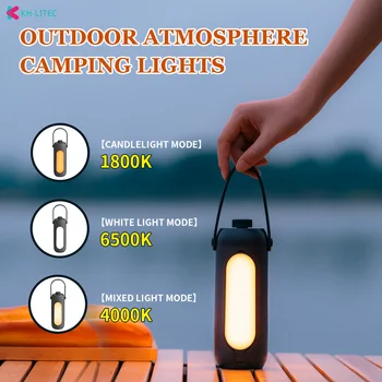 Лампа за къмпинг с плавно затъмняване на led външен сгъване с лампа зареждане чрез USB за разходки, риболов, аварийно осветление