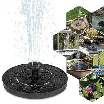 Мини слънчев фонтан за вода Басейн, езерце, водопад и фонтан, украса на градината, градинска баня за птици, фонтана на слънчевата енергия, плаващ лихвен вода