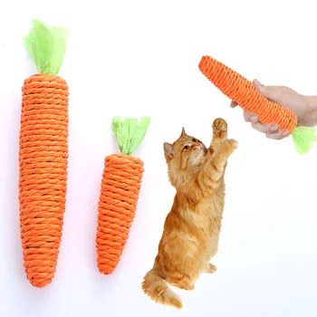 Морков играчка за котка, играчки за дъвчене хартия въжета, вграден звънец, малки животни, красиви играчки за домашни любимци, търговия на едро и играчки за котки, интерактивна играчка за котки