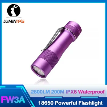 Мощен Led Фенерче 18650 EDC Факел Светлини Високопроизводителния Светкавица LUMINTOP FW3A 2800LM Заден Превключвател IPX8 Водоустойчив