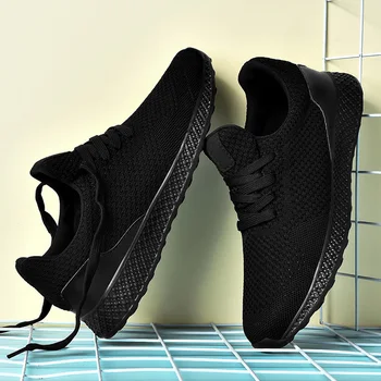 Мъжки обувки, Ежедневни Обувки, Новост 2023 г., Дишаща Mesh Black Мъжки Обувки, Пролетно Висококачествени Тенис Обувки, Големи Размери, Zapatillas Hombre