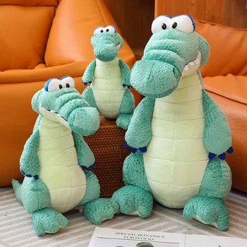 Отличен плюшен играчка с крокодили, мультяшные животни-алигатори, мека кукла, детски играчки за деца, приятели, подарък за момичета и момчета