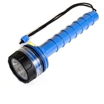 Подводен водоустойчив led фенерче за гмуркане Long Shot Salvage Light Професионален мощен фенер, синьо