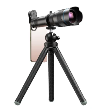 Професионален монокуляр за мобилен телефон Apexel с 60-кратно телеобъективным увеличение, обектив за телескопичната камера с прибиращ преносим статив JJ09