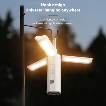 Сгъваема лампа за къмпинг, портативен захранващ блок, на улицата, лампа за палатка, led USB, акумулаторна батерия, аварийно осветление